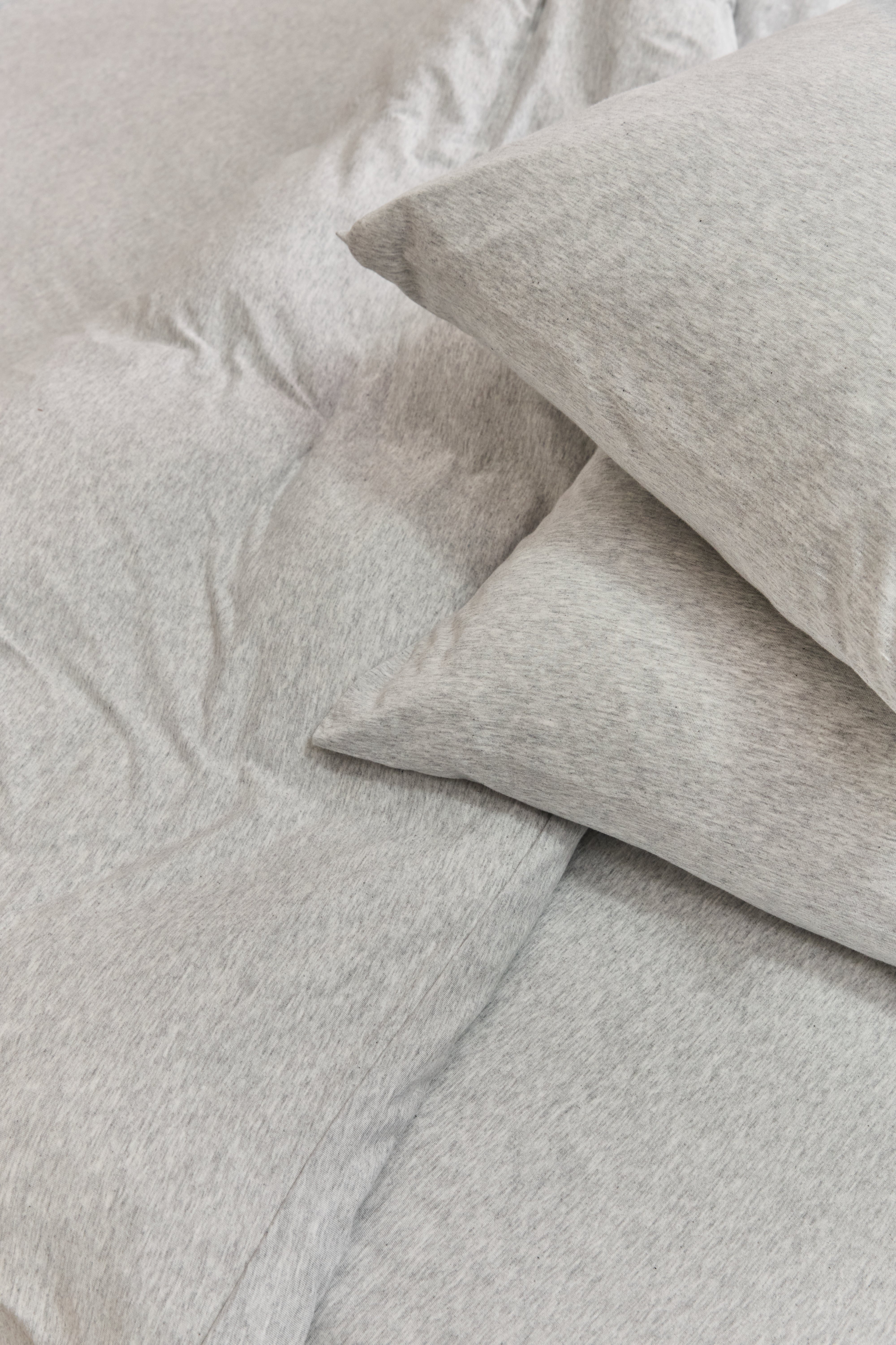 סט מצעי ג'רסי במבוק Light Gray Malange - Image 6