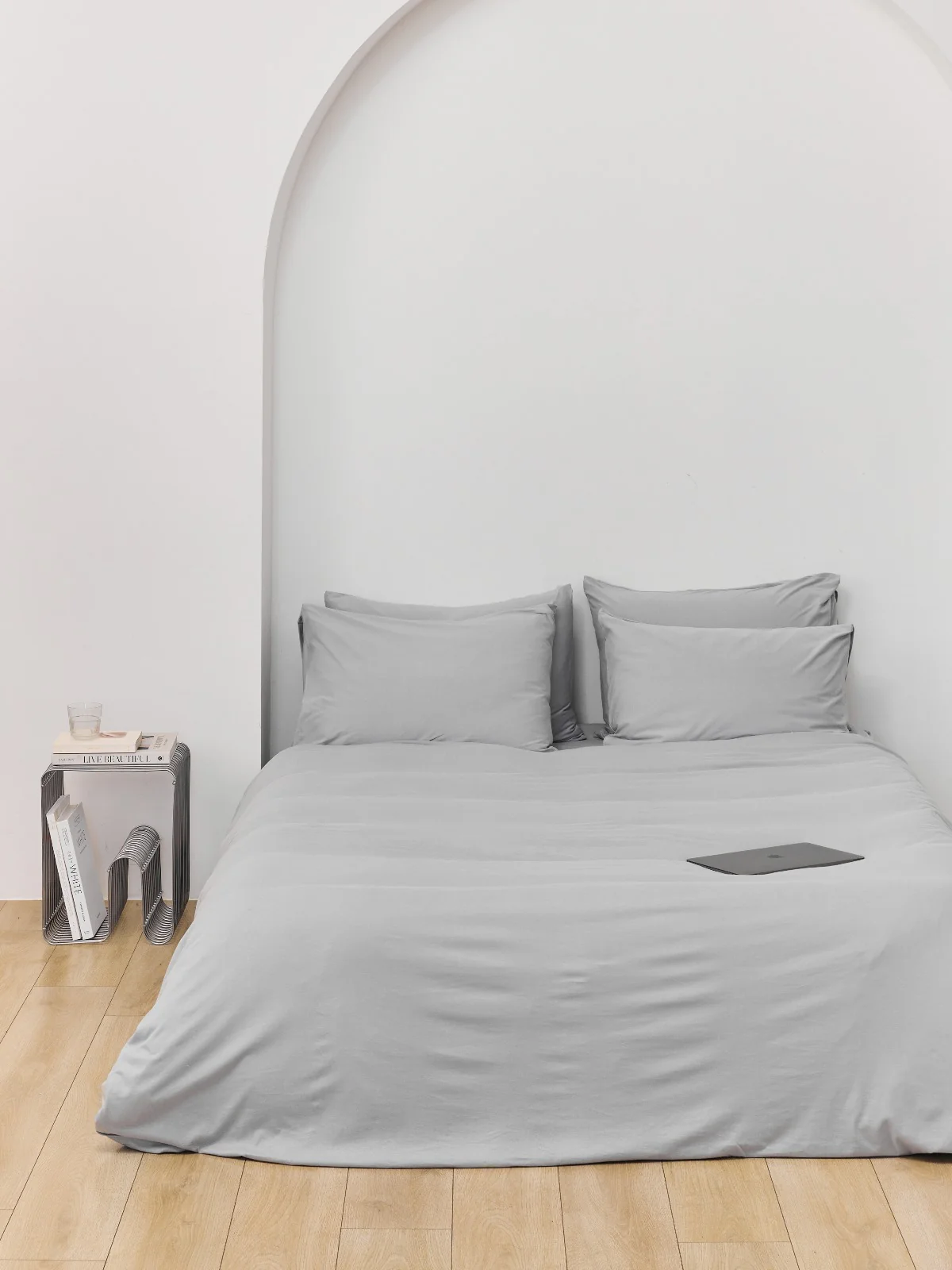 סט מצעי ג'רסי Light Gray - Image 2
