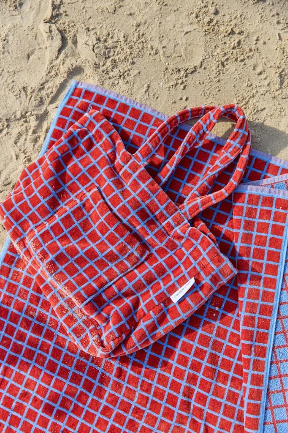 תיק חוף Sunny Grid - Image 2